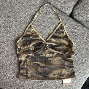 NWT Camo Halter Crop Top